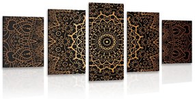Tablou 5-piese Mandala vintage în stil indian