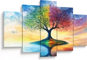 Tablou – Arbore pictat al anotimpurilor (150x105 cm)