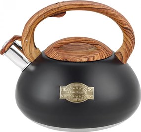 La mâna a doua: Ceainic cu fluier Klausberg KB 7565, 3 L, Baza groasa, Inductie, Negru/Maro