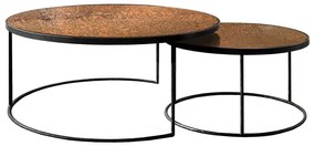 Măsuţă de cafea Nesting bronz arămiu (set 2 buc) - Ethnicraft