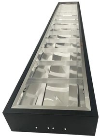 Corp de iluminat fluorescent 2xG13/18W/230V negru 120 cm