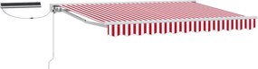 vidaXL Cort electric retractabil Roșu și Alb 3,5 x 2,5 m