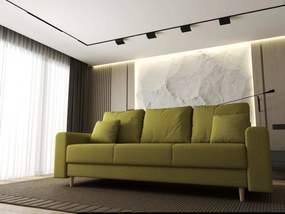 Canapea extensibilă dumonde cu ladă de depozitare si sezut confortabil din spuma high-density, Kronos Enjoy Verde 210x100 cm