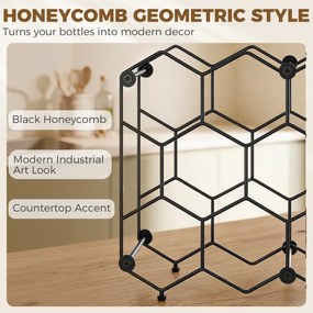 HOMCOM suport sticle masă metal | Aosom Romania