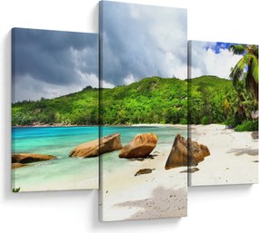 Tablou - Seychelles, plaja Takamaka (90x60 cm)