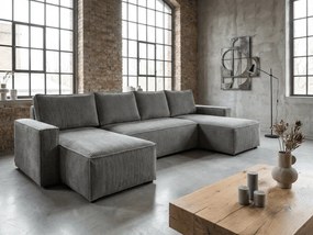 Coltar in forma de U SMART COSARO 295x140 cm, gri