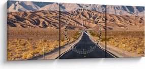 Tablou - Death Valley, Kalifornie, USA (cu ceas) (90x30 cm)