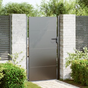 vidaXL Poartă de grădină Negru 105 x 175 cm Oțel vopsit în pulbere