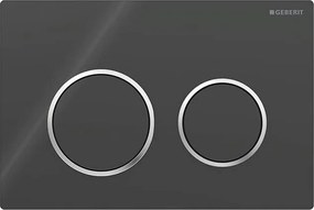 Geberit 115.085.KM.1 - Placă de acționare Omega20 21,2x14,2 cm negru/crom lucios
