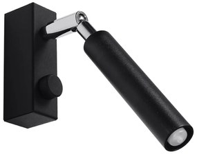 Spot negru 10x3 cm Tiden – Sollux