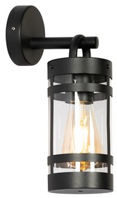 Lampă de perete exterioară industrială neagră IP44 - Ruben
