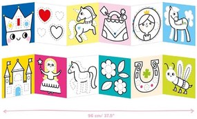 CARTE DE COLORAT PENTRU COPII READY TO DRAW, UNICORNI SI ZANE  - BANANA PANDA (BP50157)