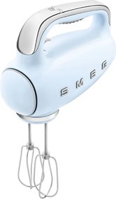 Mixer manual SMEG 50's Style HMF01PBEU, 250 W, 9 viteze, Functie Turbo, Afisaj LED, Timer, Accesorii, Albastru