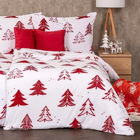 Lenjerie de pat din micro-flanelă 4Home Trees, 140 x 220 cm, 70 x 90 cm