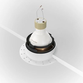 Spot incastrabil design tehnic Share alb, auriu mat 10,2cm