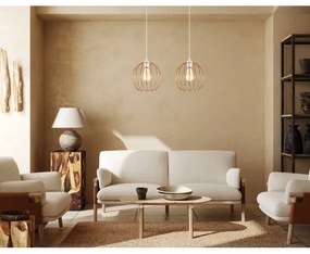 Lustră pe cablu MATT 2xE27/60W/230V albă/cupru