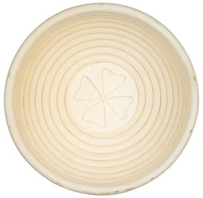Banchet Tavă rotundă pentru pâine în creștereNatural d. 21 x h. 7,5 cm, trifoi cu patru foi