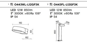 Stalp iluminat exterior IP54 Share H-65cm