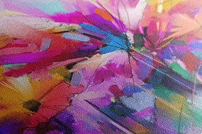 Tablou flori colorate abstracte