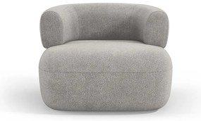 Fotoliu gri deschis cu tapițerie din stofă bouclé Jenny – Micadoni Home