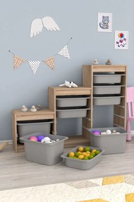 Dulap multifunctional, Hanah Home, Swiss, 132x93x30 cm, Sonomo Gray