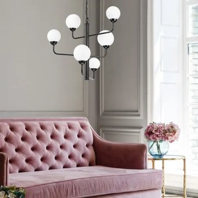 Lustră pe lanț OSCAR 6xG9/5W/230V neagră