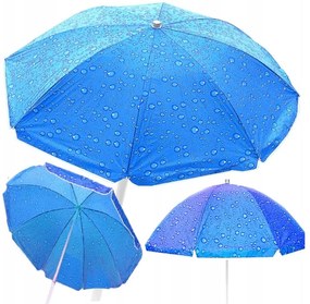 Set umbrela de plaja ALVO 220cm albastru + suport ZEPHY