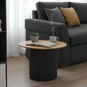Masutea Cafea Dalmma MDF Stejar Sonoma, Diametru 70 Cm