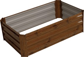 Strat înălţat de grădină, maro, oţel, NONKY TIP 5