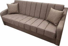 Canapea ALEX extensibila, 3 locuri, cu lada de depozitare, stofa maro, 220x90x90 Maro