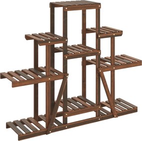 vidaXL Suport pentru flori, 110x25x96 cm, lemn masiv de brad