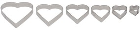 Set 6 forme pentru prajituri in forma de inima