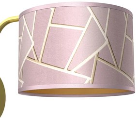 Aplică ZIGGY 1xE27/60W/230V roz/aurie