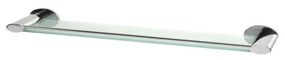 Etajera crom transparent Bisk Side 54 cm