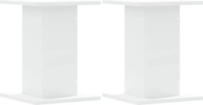 vidaXL Suporturi de plante, 2 buc., alb, 30x30x40 cm, lemn prelucrat