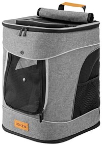 Cadoca Rucsac pentru câini și pisici JOY, 31x30x41cm, gri