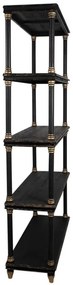 Biblioteca neagra, din lemn masiv, aspect vintage, Noire