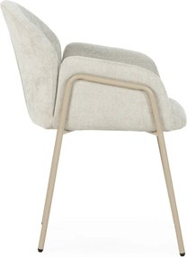 Set de scaune de sufragerie bej 2 buc. tapițat Aslin – MOME