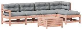 3250982 vidaXL Set mobilier de grădină cu perne, 6 piese, lemn masiv Douglas