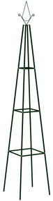 Suporturi plante gradina 2 buc. verde inchis 35x35x195 cm fier