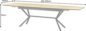 Masa extensibila GRANDEZZA 180-270cm stejar natural