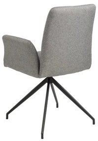 Scaun de sufragerie gri cu cotiere tapițat Naya – Actona
