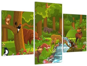 Tablou pentru copii cu animale (90x60 cm)