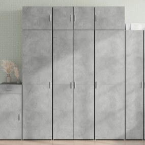 vidaXL Dulap de depozitare, gri beton, 70x42,5x225 cm, lemn prelucrat
