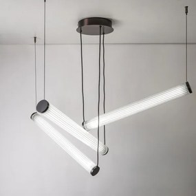 Zuma Line 1238 - Lustră suspendată LED dimabilă pe cablu COMO LED/64W/230V 2700-6500K, neagră, cu telecomandă