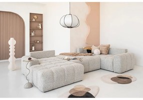 Colțar modular bej extensibil/cu spațiu de depozitare (cu colț pe partea dreaptă) Lulu – Miuform