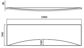 Masca frontala cada 190 cm Cersanit Virgo Zen