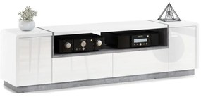 Comodă de televizor FRED alb/gri