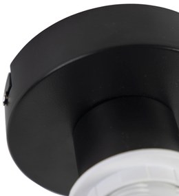 Plafoniera cu abajur din catifea verde cu auriu 25 cm - Combi negru