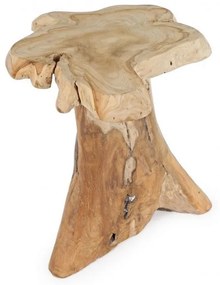 Masuta de cafea finisaj natural din lemn de Teak, ∅ 40 cm, Kavir Bizzotto